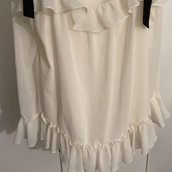 CECE Blouse with black ties size Large, lined. NWT - Picture 9 of 14